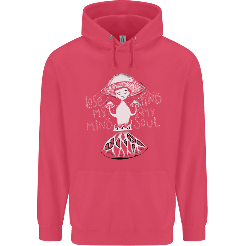 Lose My Mind Magic Mushrooms LSD Trippy Childrens Kids Hoodie Heliconia