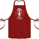 Lose My Mind Magic Mushrooms LSD Trippy Cotton Apron 100% Organic Maroon