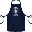 Lose My Mind Magic Mushrooms LSD Trippy Cotton Apron 100% Organic Navy Blue