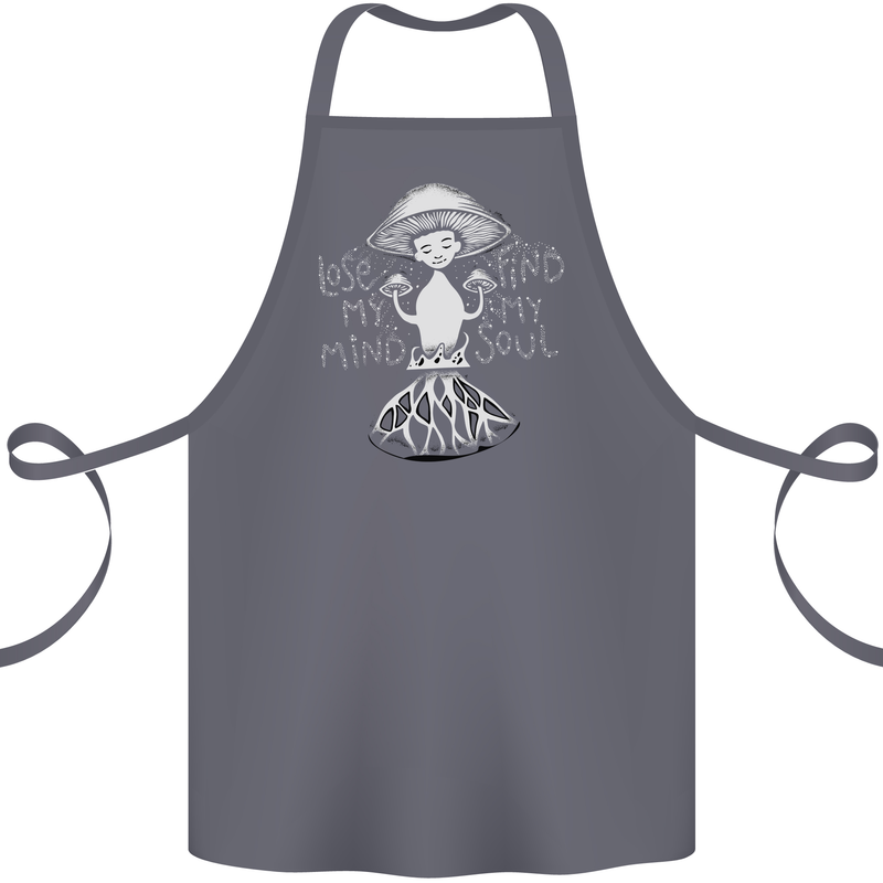 Lose My Mind Magic Mushrooms LSD Trippy Cotton Apron 100% Organic Steel
