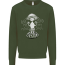 Lose My Mind Magic Mushrooms LSD Trippy Kids Sweatshirt Jumper Forest Green