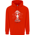 Lose My Mind Magic Mushrooms LSD Trippy Mens 80% Cotton Hoodie Bright Red
