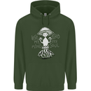 Lose My Mind Magic Mushrooms LSD Trippy Mens 80% Cotton Hoodie Forest Green
