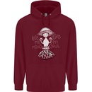 Lose My Mind Magic Mushrooms LSD Trippy Mens 80% Cotton Hoodie Maroon
