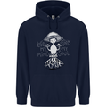 Lose My Mind Magic Mushrooms LSD Trippy Mens 80% Cotton Hoodie Navy Blue