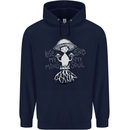 Lose My Mind Magic Mushrooms LSD Trippy Mens 80% Cotton Hoodie Navy Blue