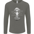 Lose My Mind Magic Mushrooms LSD Trippy Mens Long Sleeve T-Shirt Charcoal