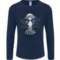 Lose My Mind Magic Mushrooms LSD Trippy Mens Long Sleeve T-Shirt Navy Blue