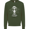 Lose My Mind Magic Mushrooms LSD Trippy Mens Sweatshirt Jumper Forest Green