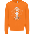 Lose My Mind Magic Mushrooms LSD Trippy Mens Sweatshirt Jumper Orange