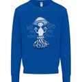 Lose My Mind Magic Mushrooms LSD Trippy Mens Sweatshirt Jumper Royal Blue