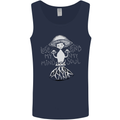 Lose My Mind Magic Mushrooms LSD Trippy Mens Vest Tank Top Navy Blue