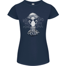 Lose My Mind Magic Mushrooms LSD Trippy Womens Petite Cut T-Shirt Navy Blue