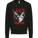 Lost Angels Demonc Evil Cat Heavy Metal Kids Sweatshirt Jumper Black