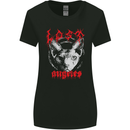 Lost Angels Demonc Evil Cat Heavy Metal Womens Wider Cut T-Shirt Black
