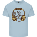 Lost in Music DJ DJing Headphones Dance Mens Cotton T-Shirt Tee Top Light Blue