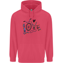 Love Cycling Funny Bicycle Bike Childrens Kids Hoodie Heliconia