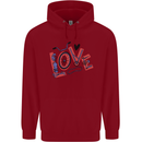 Love Cycling Funny Bicycle Bike Childrens Kids Hoodie Red