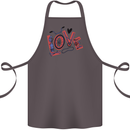 Love Cycling Funny Bicycle Bike Cotton Apron 100% Organic Dark Grey