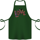 Love Cycling Funny Bicycle Bike Cotton Apron 100% Organic Forest Green