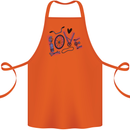 Love Cycling Funny Bicycle Bike Cotton Apron 100% Organic Orange