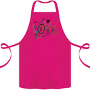 Love Cycling Funny Bicycle Bike Cotton Apron 100% Organic Pink