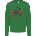 Love Cycling Funny Bicycle Bike Kids Sweatshirt Jumper Irish Green