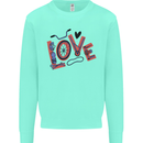 Love Cycling Funny Bicycle Bike Kids Sweatshirt Jumper Peppermint