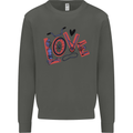 Love Cycling Funny Bicycle Bike Kids Sweatshirt Jumper Storm Grey