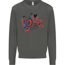 Love Cycling Funny Bicycle Bike Kids Sweatshirt Jumper Storm Grey