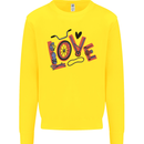 Love Cycling Funny Bicycle Bike Kids Sweatshirt Jumper Yellow
