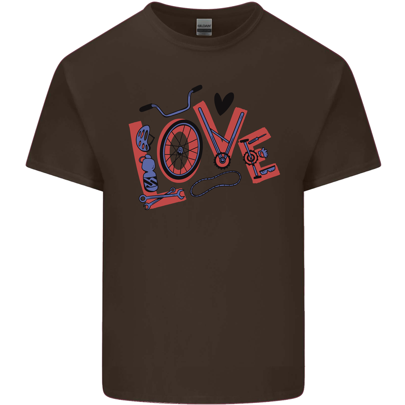 Love Cycling Funny Bicycle Bike Kids T-Shirt Childrens Chocolate
