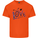 Love Cycling Funny Bicycle Bike Kids T-Shirt Childrens Orange