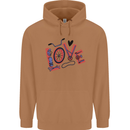 Love Cycling Funny Bicycle Bike Mens 80% Cotton Hoodie Caramel Latte