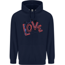 Love Cycling Funny Bicycle Bike Mens 80% Cotton Hoodie Navy Blue
