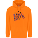 Love Cycling Funny Bicycle Bike Mens 80% Cotton Hoodie Orange