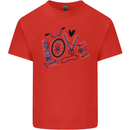 Love Cycling Funny Bicycle Bike Mens Cotton T-Shirt Tee Top Red