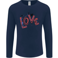 Love Cycling Funny Bicycle Bike Mens Long Sleeve T-Shirt Navy Blue