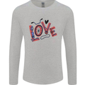 Love Cycling Funny Bicycle Bike Mens Long Sleeve T-Shirt Sports Grey