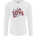 Love Cycling Funny Bicycle Bike Mens Long Sleeve T-Shirt White