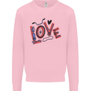 Love Cycling Funny Bicycle Bike Mens Sweatshirt Jumper Light Pink