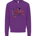 Love Cycling Funny Bicycle Bike Mens Sweatshirt Jumper Purple
