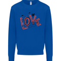 Love Cycling Funny Bicycle Bike Mens Sweatshirt Jumper Royal Blue