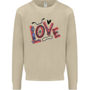 Love Cycling Funny Bicycle Bike Mens Sweatshirt Jumper Sand