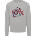 Love Cycling Funny Bicycle Bike Mens Sweatshirt Jumper Sports Grey