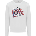 Love Cycling Funny Bicycle Bike Mens Sweatshirt Jumper White