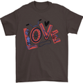 Love Cycling Funny Bicycle Bike Mens T-Shirt Cotton Gildan Dark Chocolate