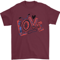 Love Cycling Funny Bicycle Bike Mens T-Shirt Cotton Gildan Maroon