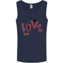 Love Cycling Funny Bicycle Bike Mens Vest Tank Top Navy Blue