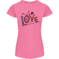 Love Cycling Funny Bicycle Bike Womens Petite Cut T-Shirt Azalea